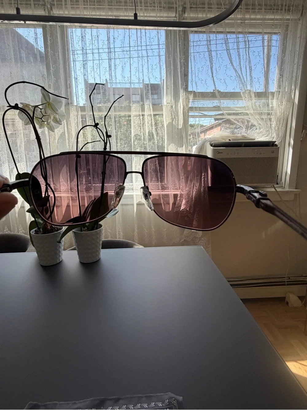 Chrome Hearts HANKk Aviator Cherry Designer Sunglasses  Burgundy